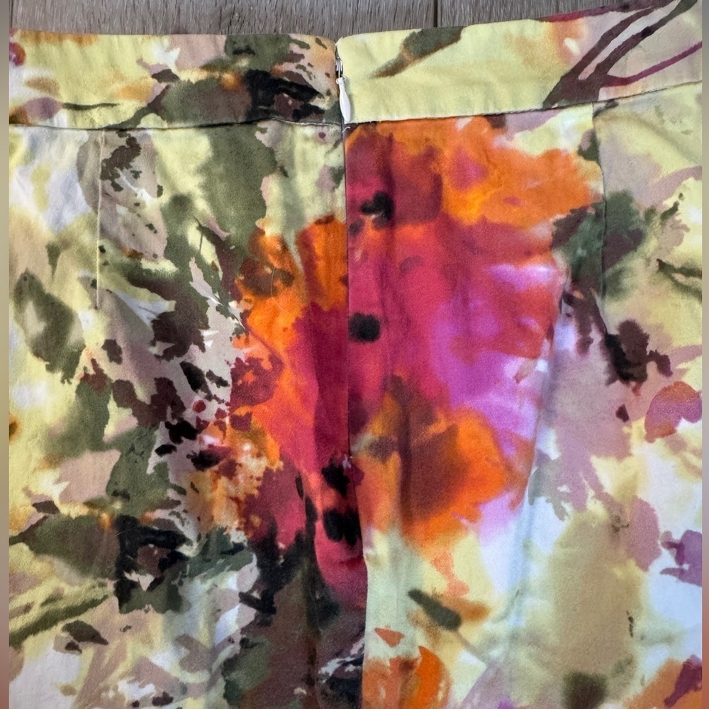 J. Crew Orange Pink Floral Pencil Skirt Cocktail Size 4. - Picture 6 of 8